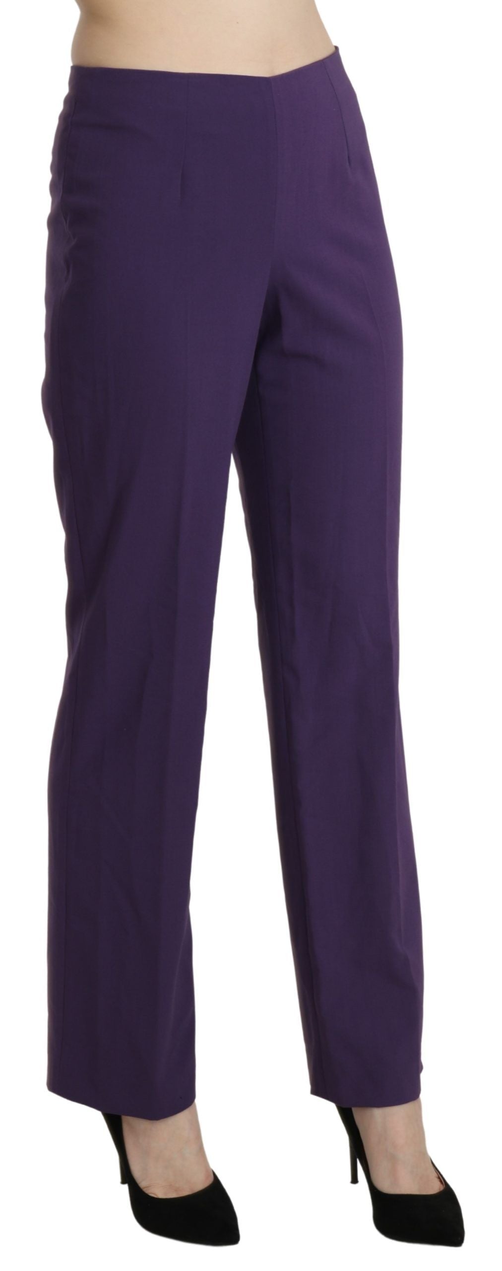 BENCIVENGA Purple High Waist Straight Dress Trouser Pants $555.00 BENCIVENGA Luzworld