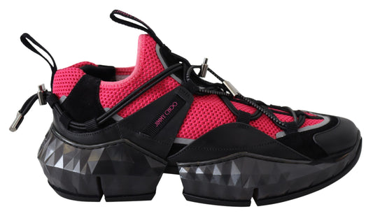Jimmy Choo Electric Elegance Leather Mesh Sneakers $1338.00 Jimmy Choo Luzworld