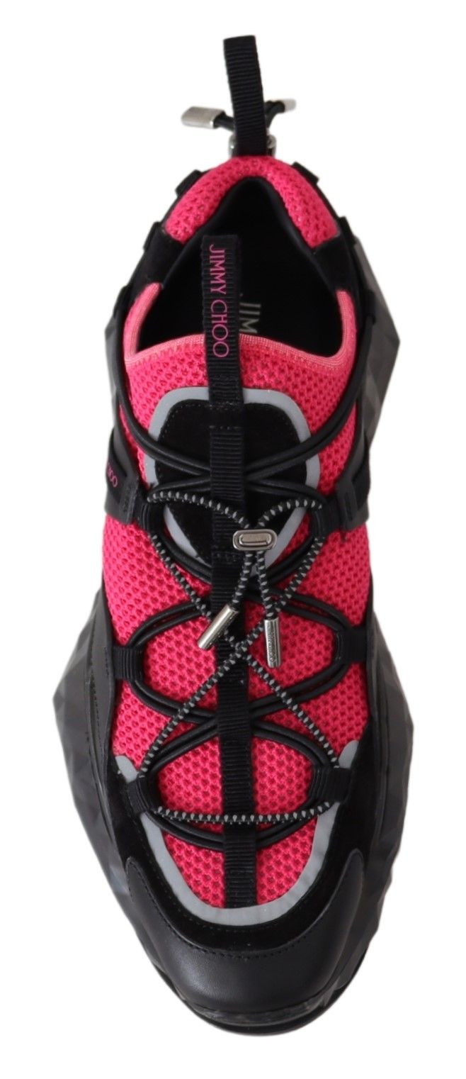 Jimmy Choo Electric Elegance Leather Mesh Sneakers $1338.00 Jimmy Choo Luzworld