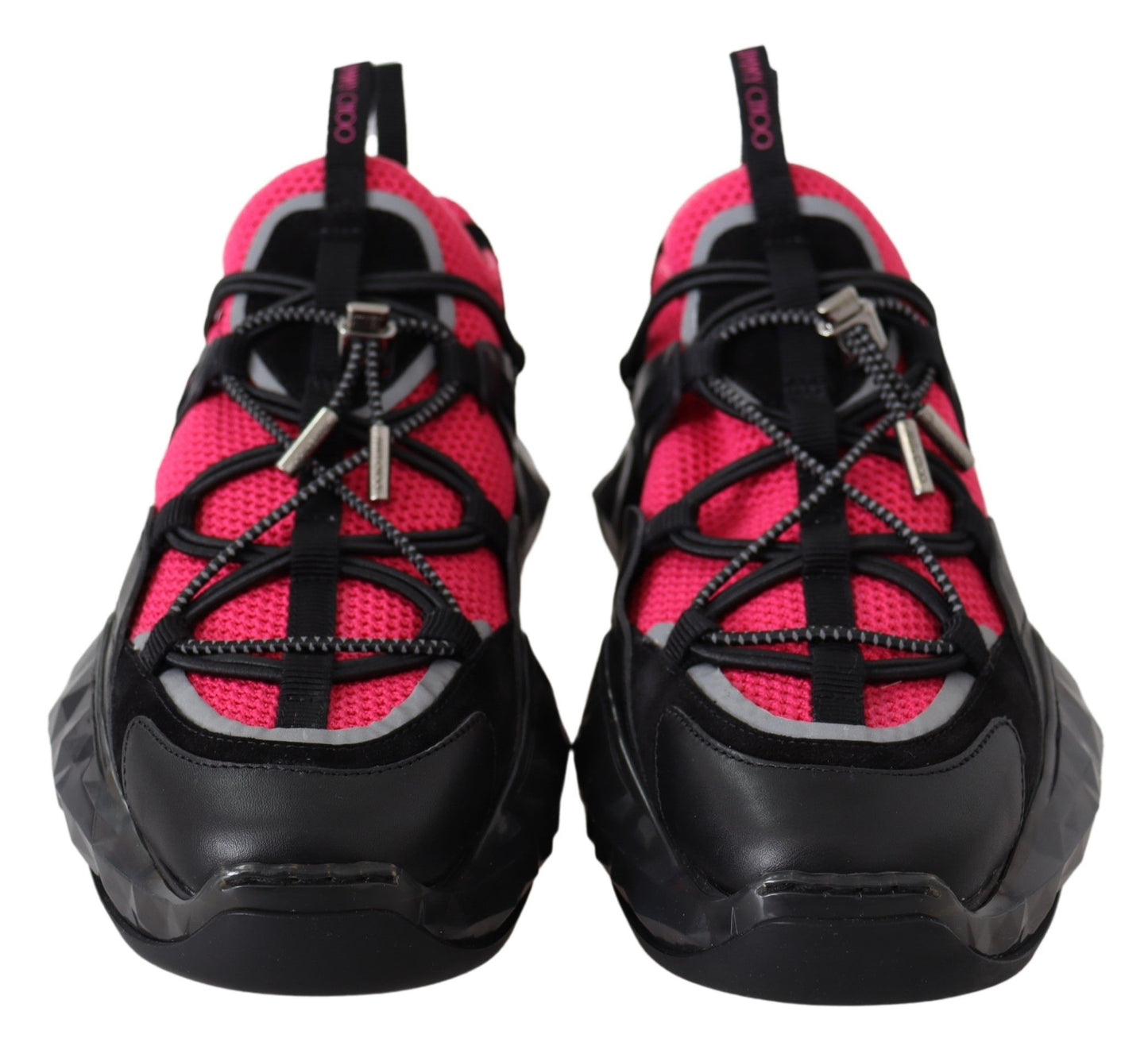Jimmy Choo Electric Elegance Leather Mesh Sneakers $1338.00 Jimmy Choo Luzworld