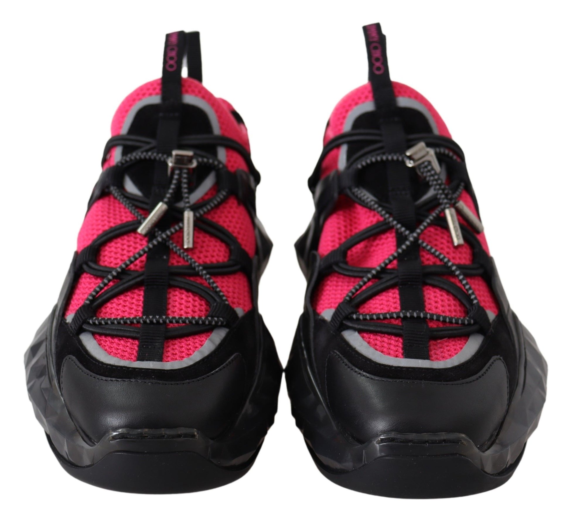 Jimmy Choo Electric Elegance Leather Mesh Sneakers $1338.00 Jimmy Choo Luzworld