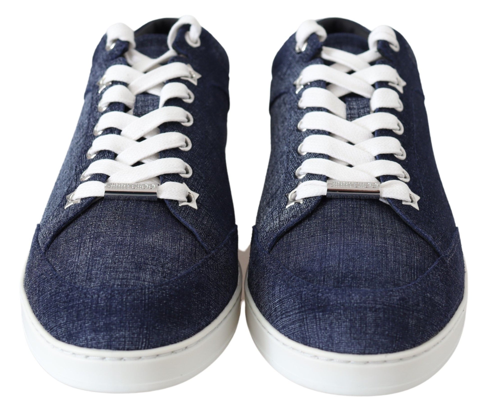 Jimmy Choo Chic Slip-On Blue Denim Suede Sneakers $910.00 Jimmy Choo Luzworld