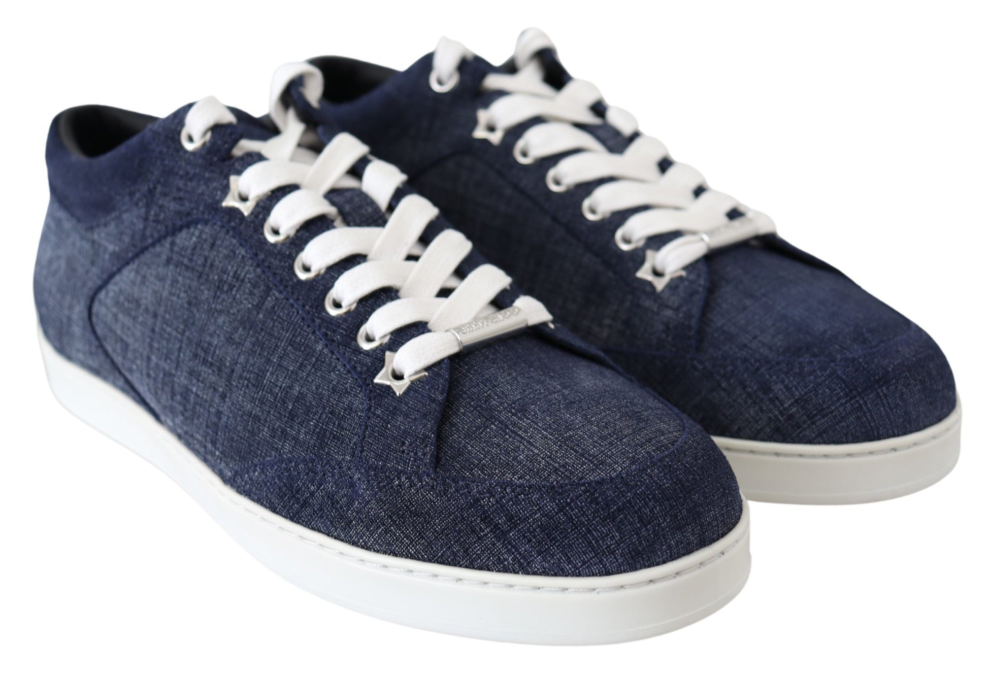 Jimmy Choo Chic Slip-On Blue Denim Suede Sneakers $910.00 Jimmy Choo Luzworld