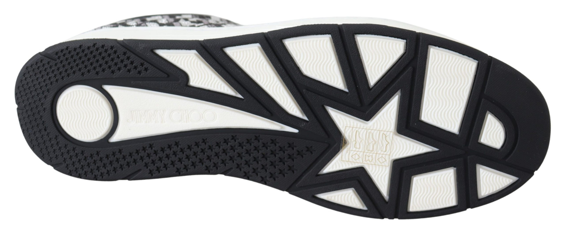 Jimmy Choo Glittering Slip-On Sneakers - Silver and Black $1087.00 Jimmy Choo Luzworld