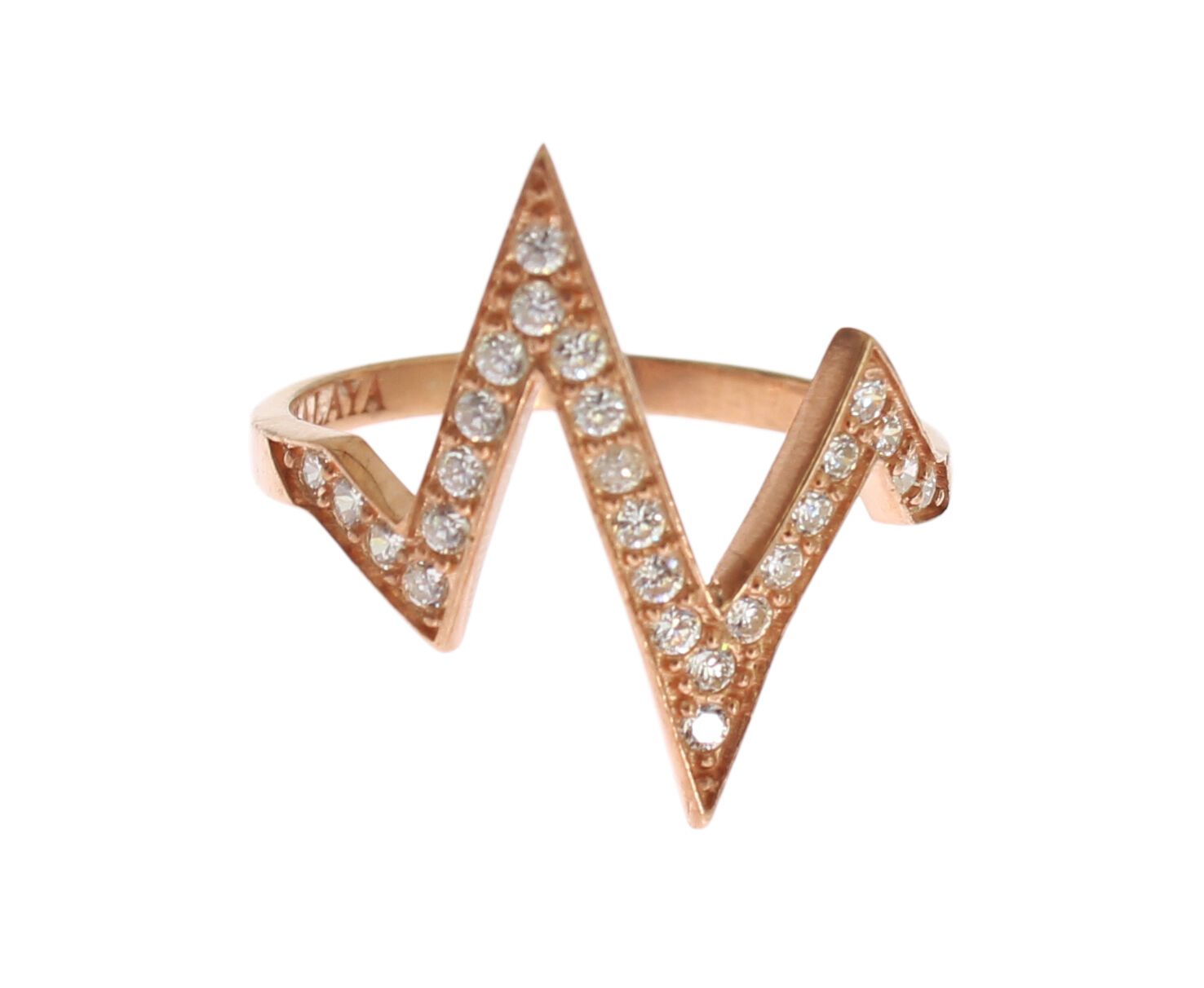 Nialaya Pink Gold 925 Silver Womens Clear Ring $186.00 Nialaya Luzworld