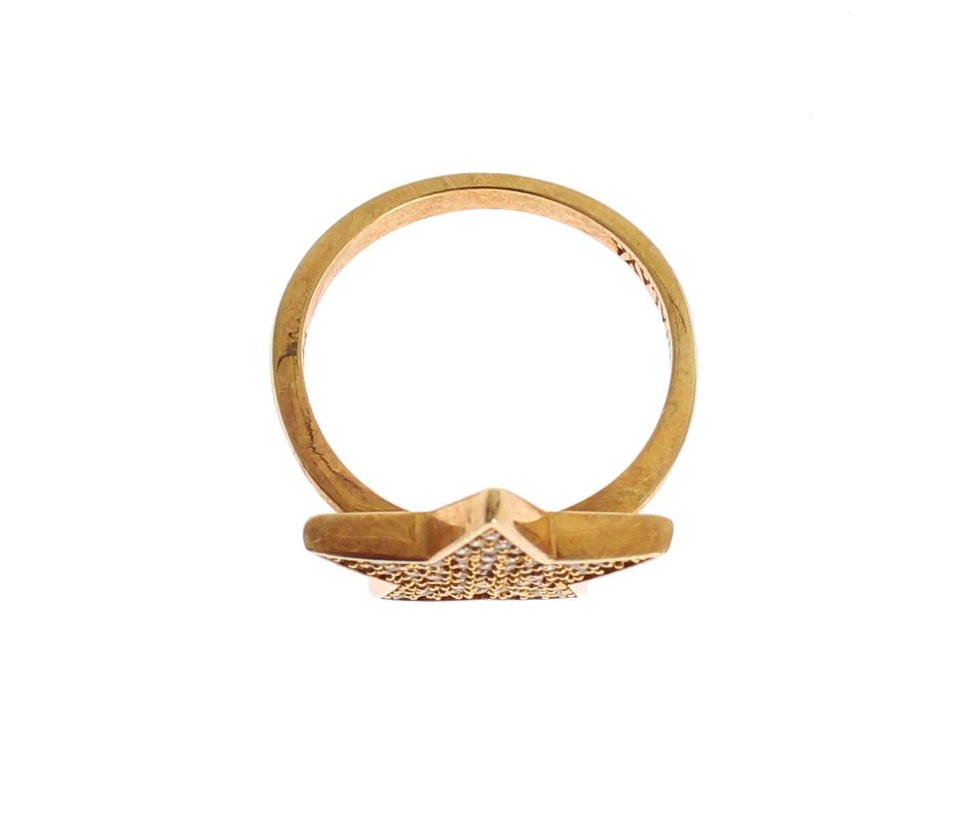 Nialaya Star Gold 925 Silver Womens Clear Ring $201.00 Nialaya Luzworld