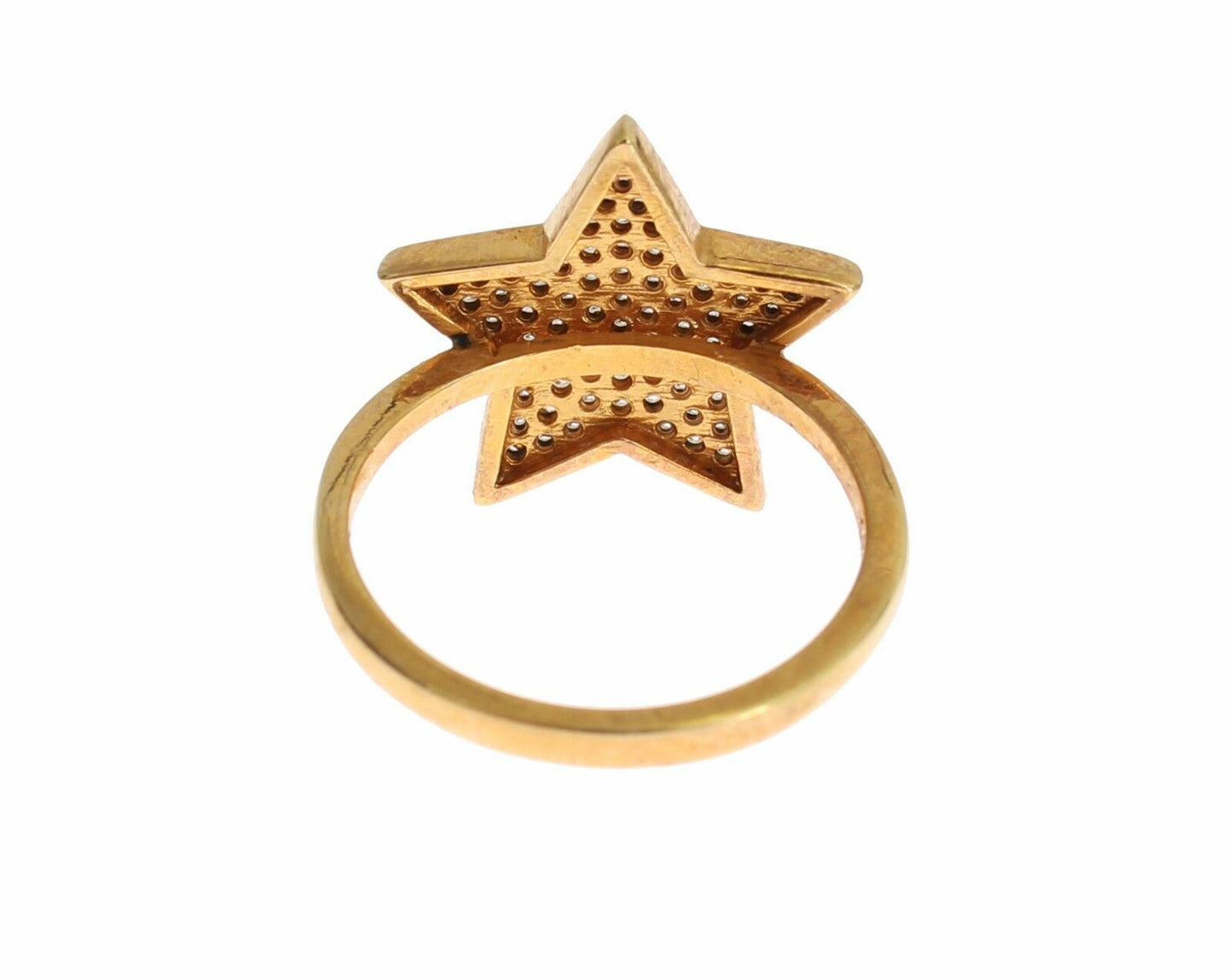 Nialaya Star Gold 925 Silver Womens Clear Ring $201.00 Nialaya Luzworld