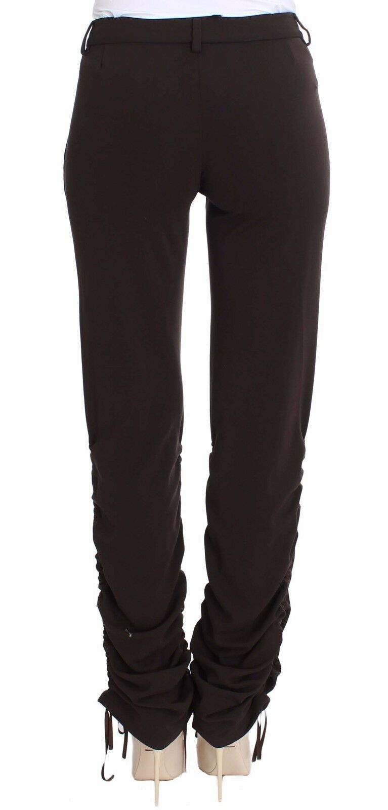 Ermanno Scervino Brown Stretch Casual Trousers Pants $667.00 Ermanno Scervino Luzworld