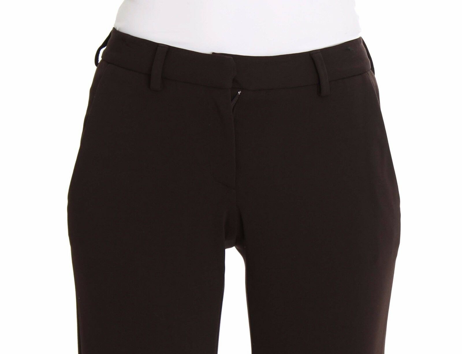 Ermanno Scervino Brown Stretch Casual Trousers Pants $667.00 Ermanno Scervino Luzworld