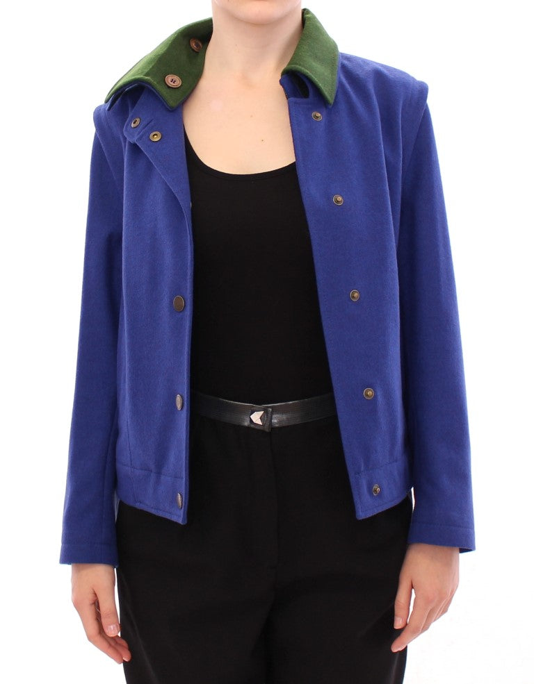 Andrea Incontri Habsburg Blue Green Wool Jacket Coat $2202.00 Andrea Incontri Luzworld
