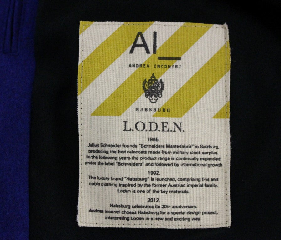Andrea Incontri Habsburg Blue Green Wool Jacket Coat $2202.00 Andrea Incontri Luzworld