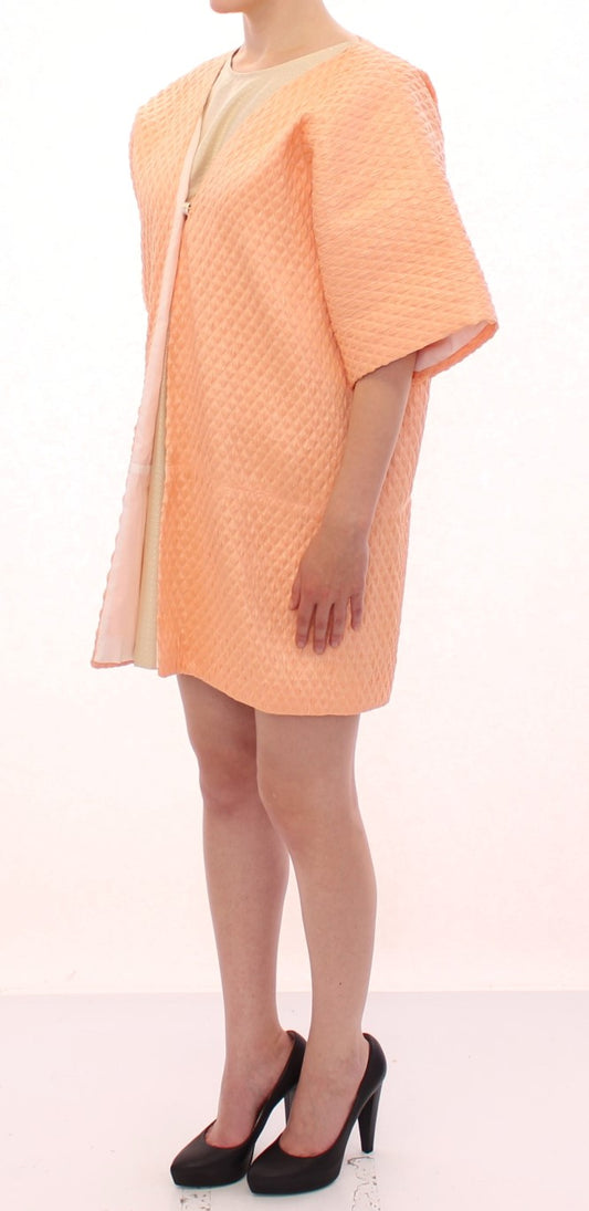 Andrea Incontri Pink Short Sleeves Jacket Coat $1461.00 Andrea Incontri Luzworld