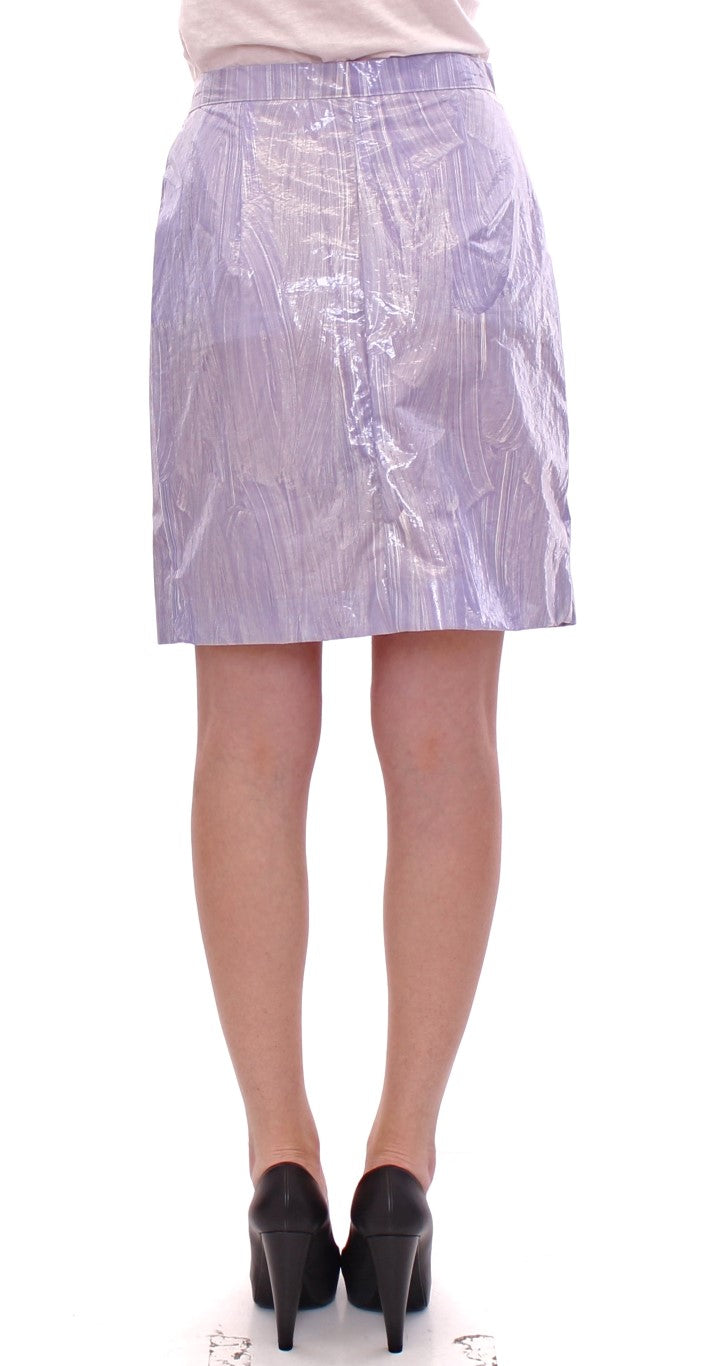 Licia Florio Purple Viscose Above-Knee Wrap Skirt $672.00 Licia Florio Luzworld