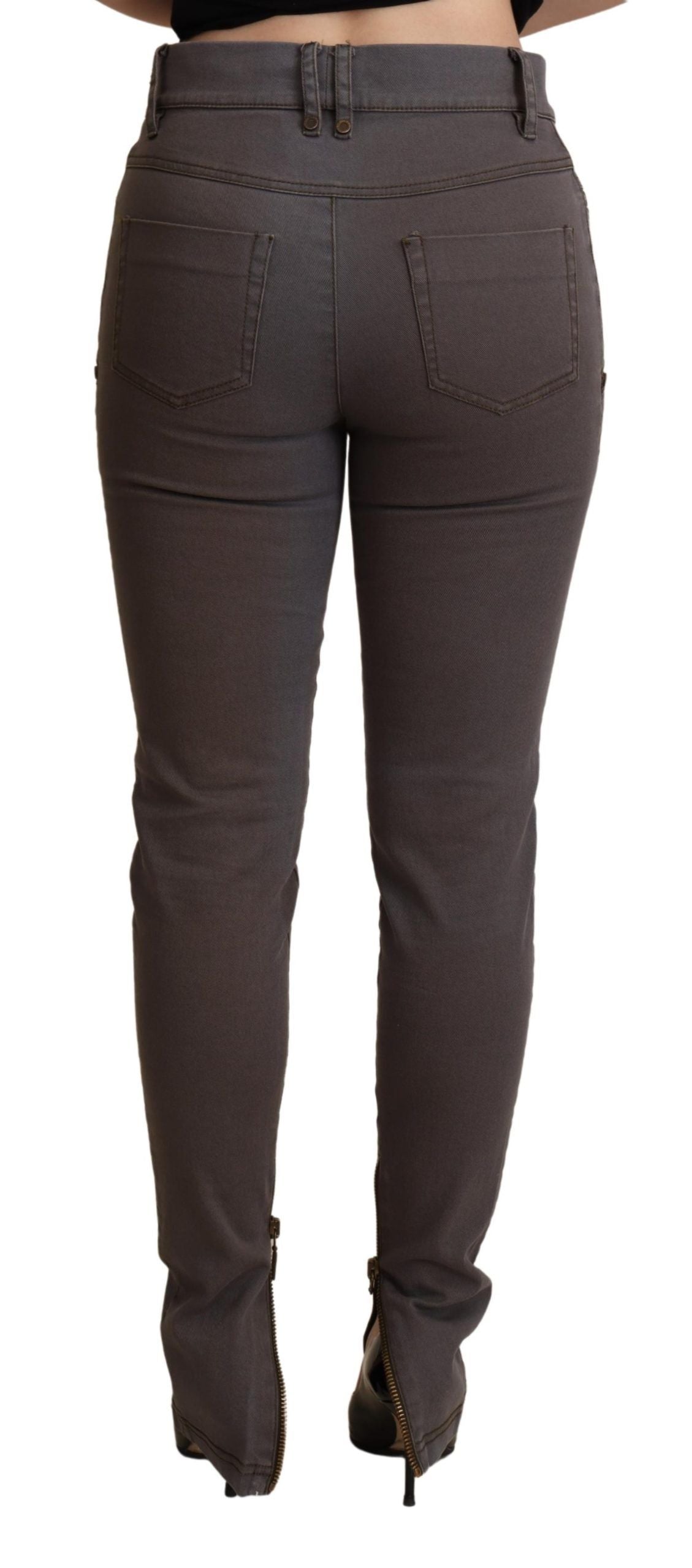 PLEIN SUD Brown Cotton Stretch Skinny Denim Jeans $547.00 PLEIN SUD Luzworld