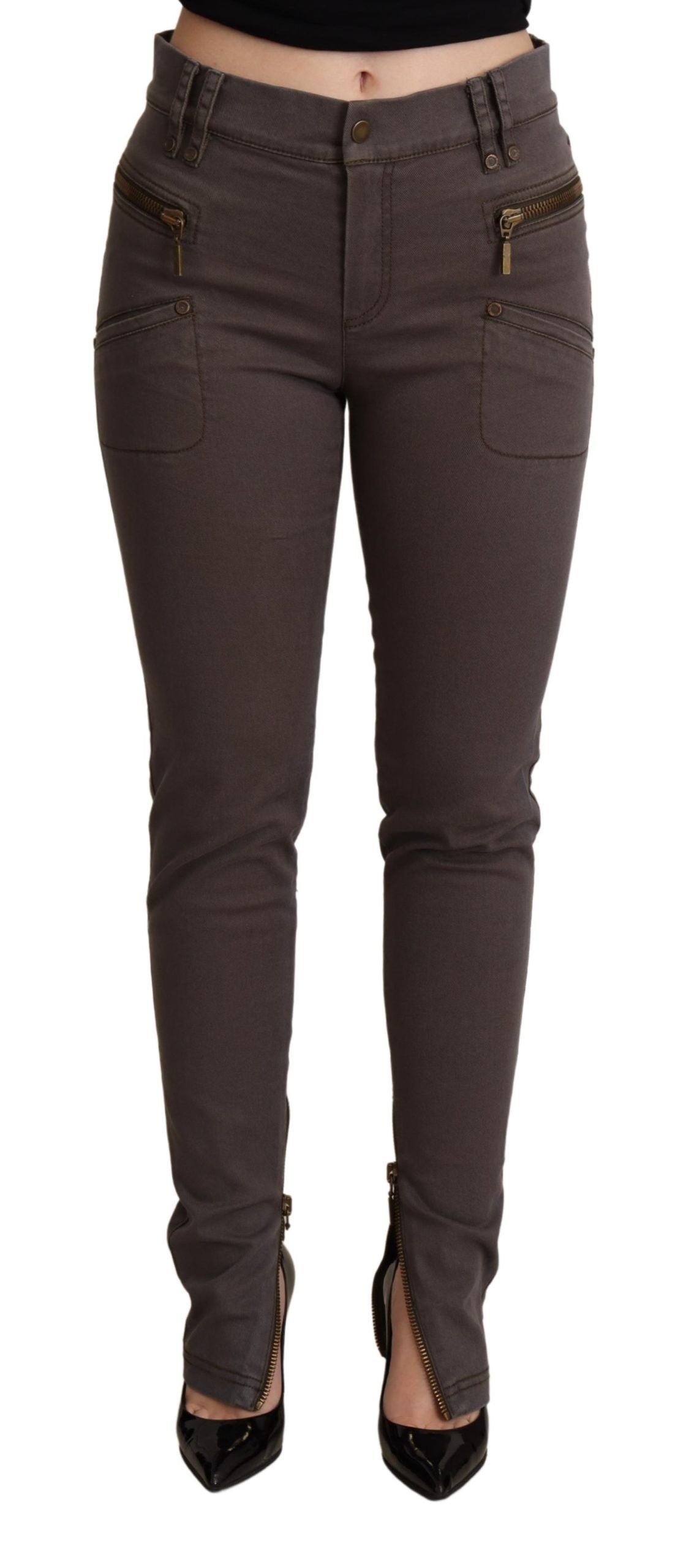 PLEIN SUD Brown Cotton Stretch Skinny Denim Jeans $547.00 PLEIN SUD Luzworld