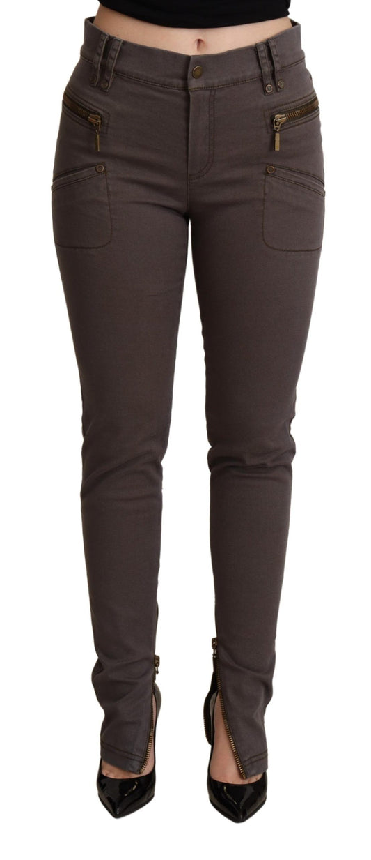 PLEIN SUD Brown Cotton Stretch Skinny Denim Jeans $547.00 PLEIN SUD Luzworld
