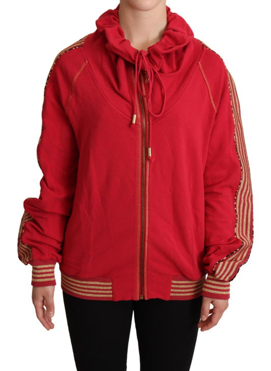 John Galliano Red Full Zip Jacket Sweatshirt Hooded Sweater $869.00 John Galliano Luzworld