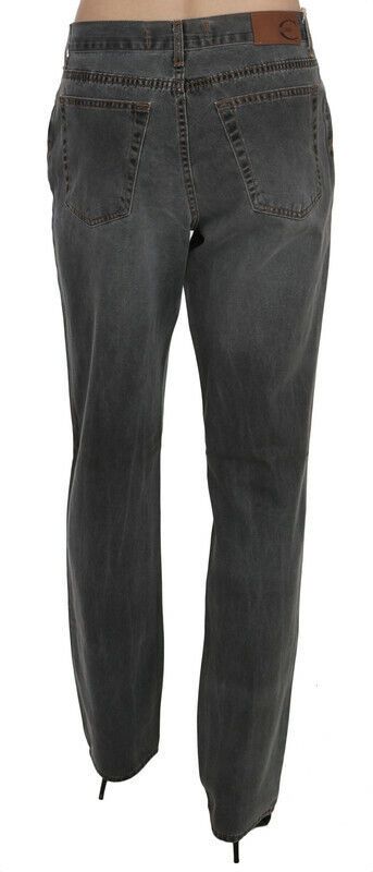 Just Cavalli Gray Washed Mid Waist Straight Denim Pants Jeans $530.00 Just Cavalli Luzworld