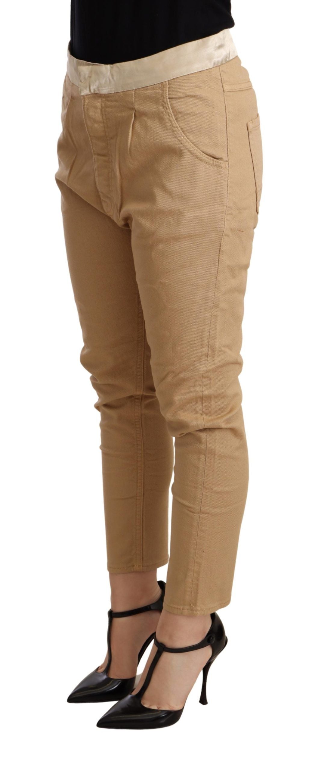 CYCLE Beige Mid Waist Slim Fit Skinny Stretch Trouser $506.00 CYCLE Luzworld