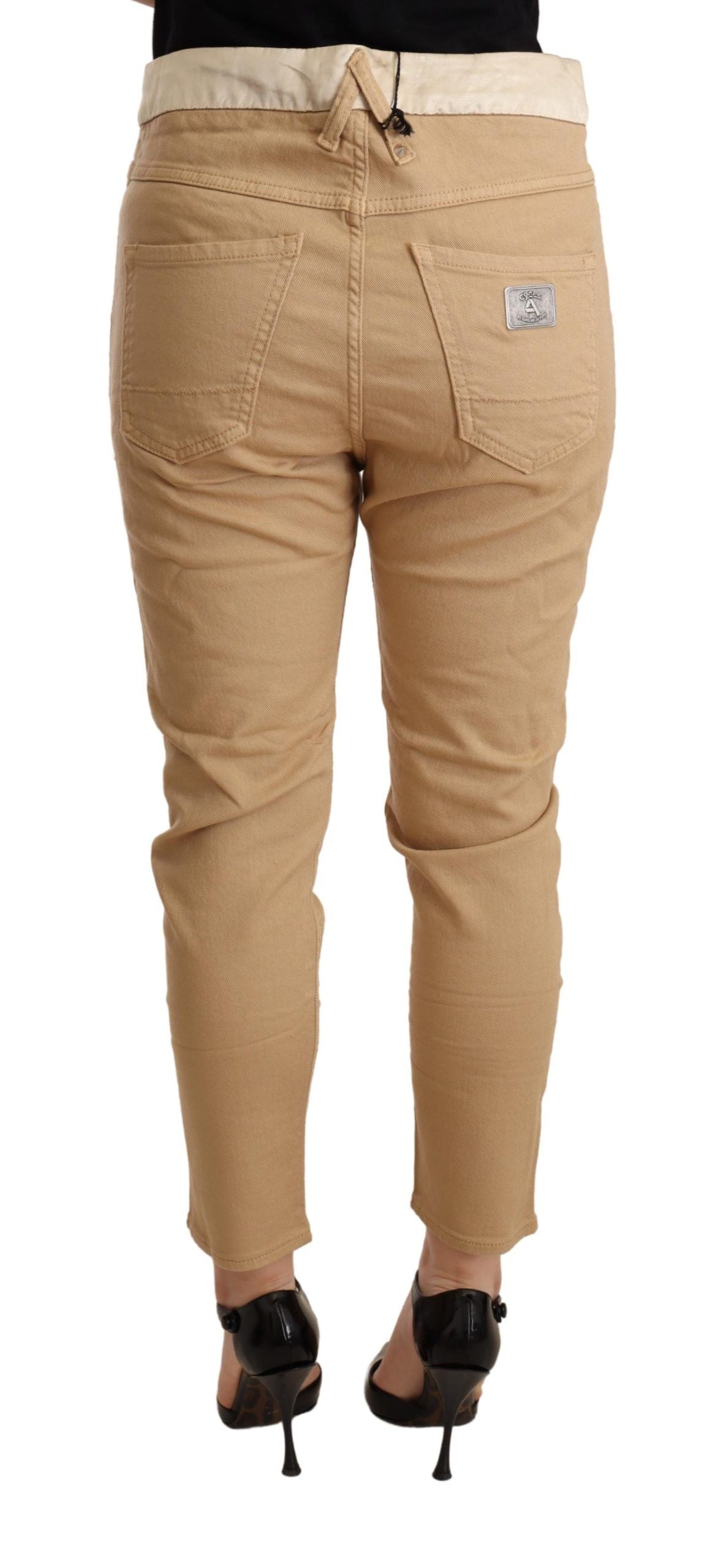 CYCLE Beige Mid Waist Slim Fit Skinny Stretch Trouser $506.00 CYCLE Luzworld