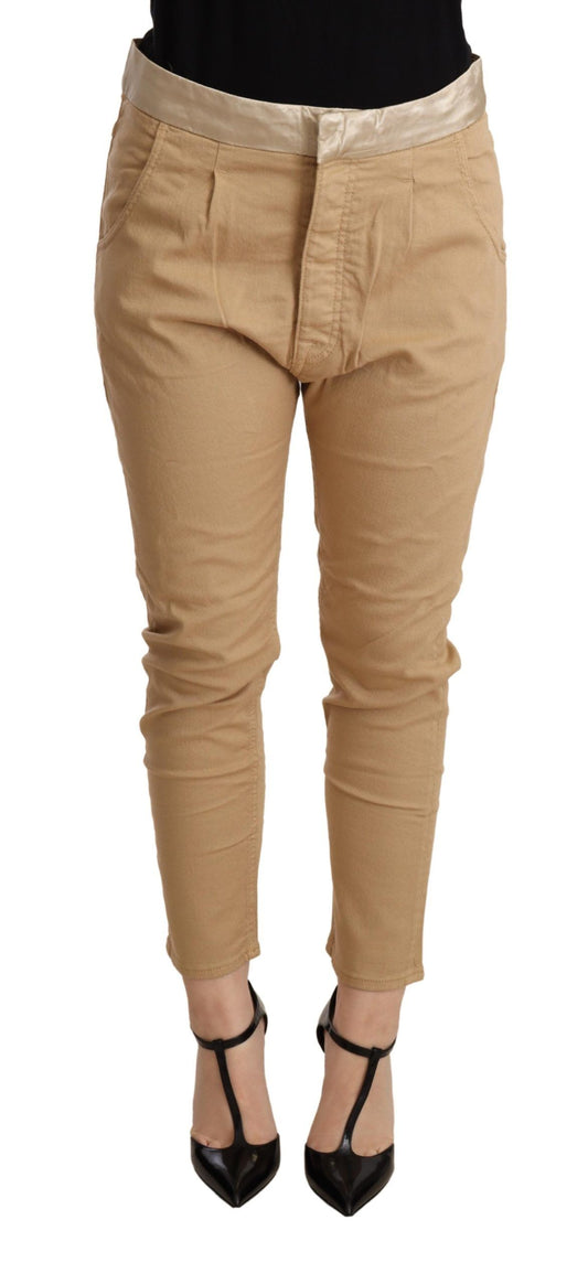 CYCLE Beige Mid Waist Slim Fit Skinny Stretch Trouser $506.00 CYCLE Luzworld