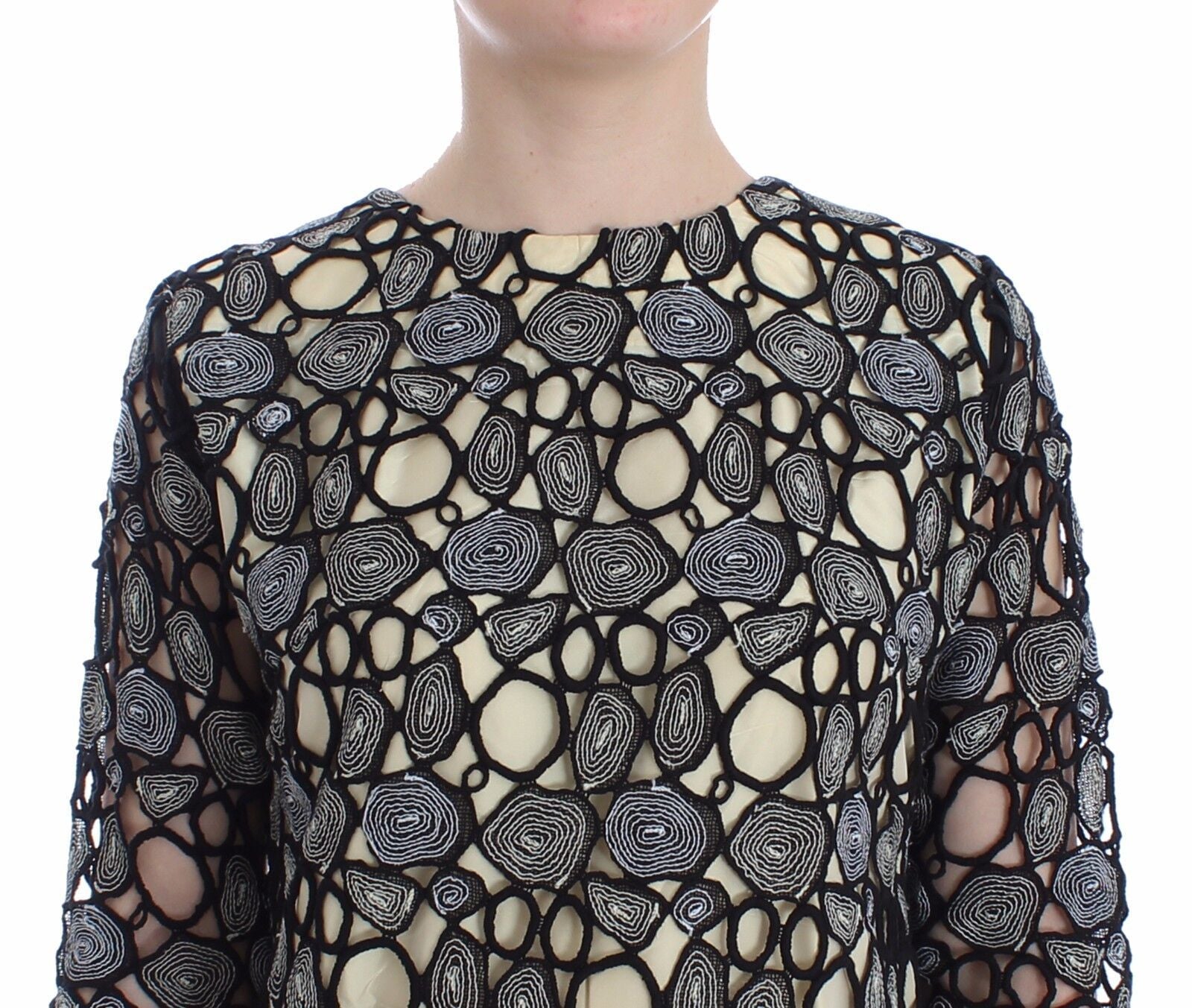 Lanre Da Silva Ajayi Black Cream Sheath Dress Shift Mini Dress $2377.00 Lanre Da Silva Ajayi Luzworld