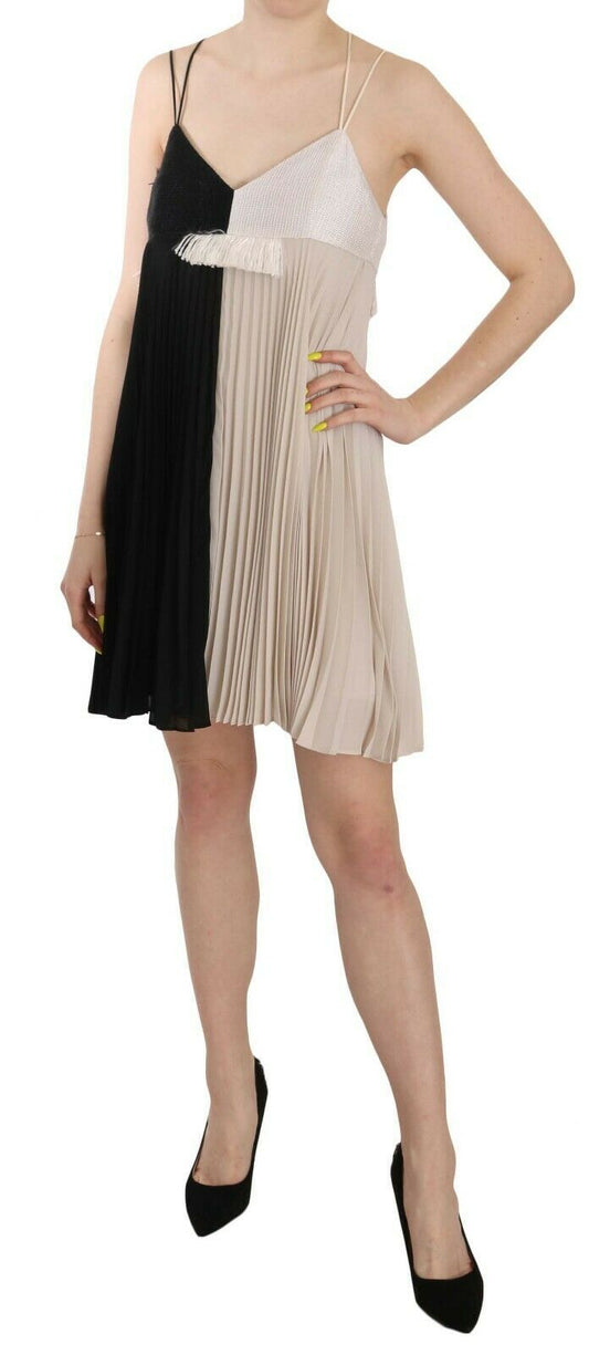 PINKO Black and White Mini Sleeve less A-line Princess Dress $737.00 PINKO Luzworld
