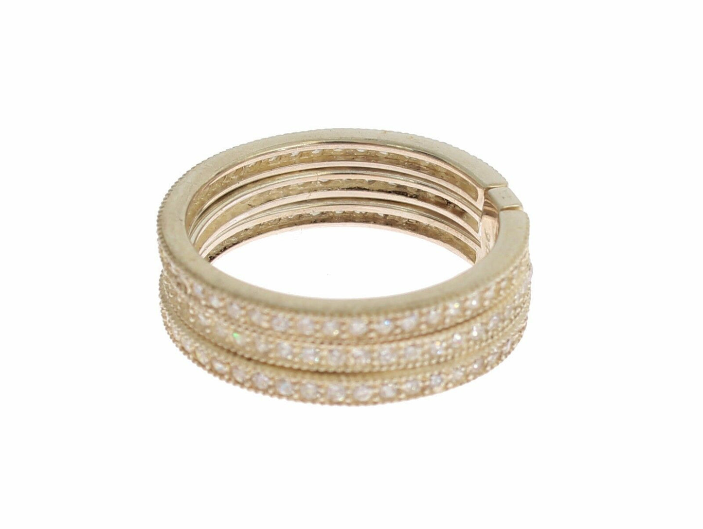 Nialaya Silver Womens Clear CZ 925 Sterling Ring $252.00 Nialaya Luzworld