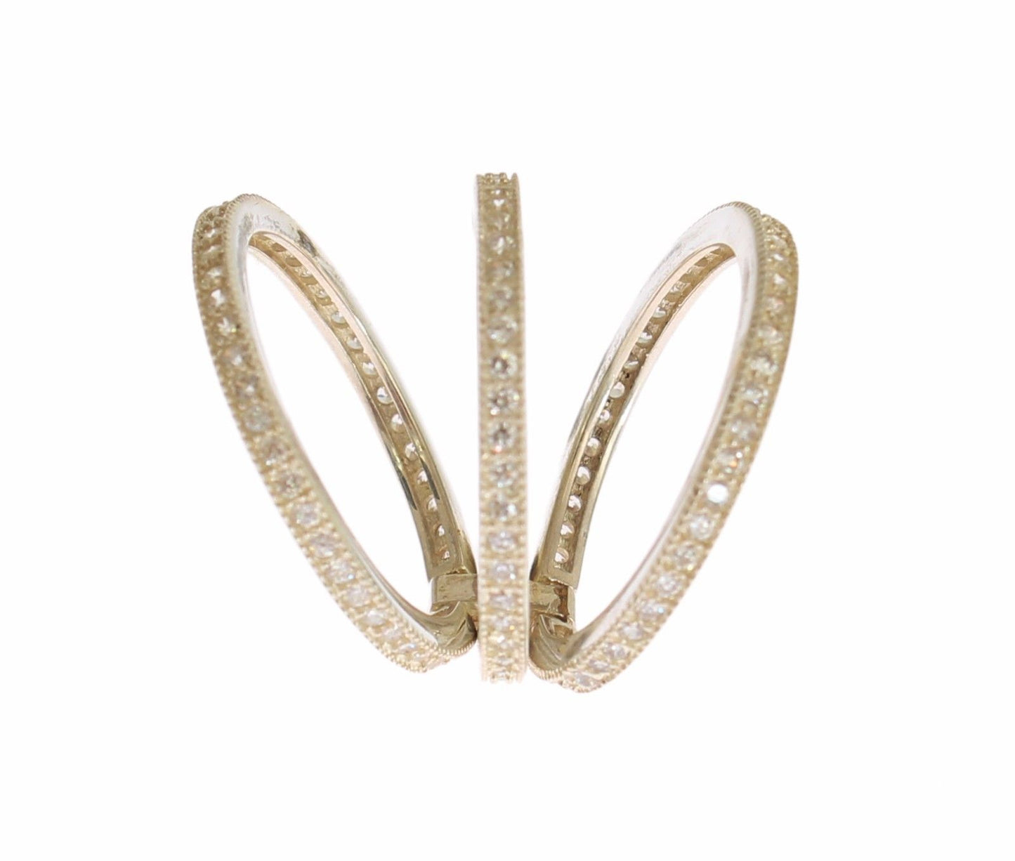 Nialaya Silver Womens Clear CZ 925 Sterling Ring $252.00 Nialaya Luzworld