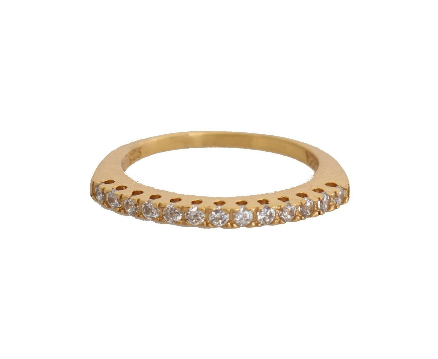 Nialaya Gold Authentic Womens Clear CZ Gold 925 Silver Ring $201.00 Nialaya Luzworld