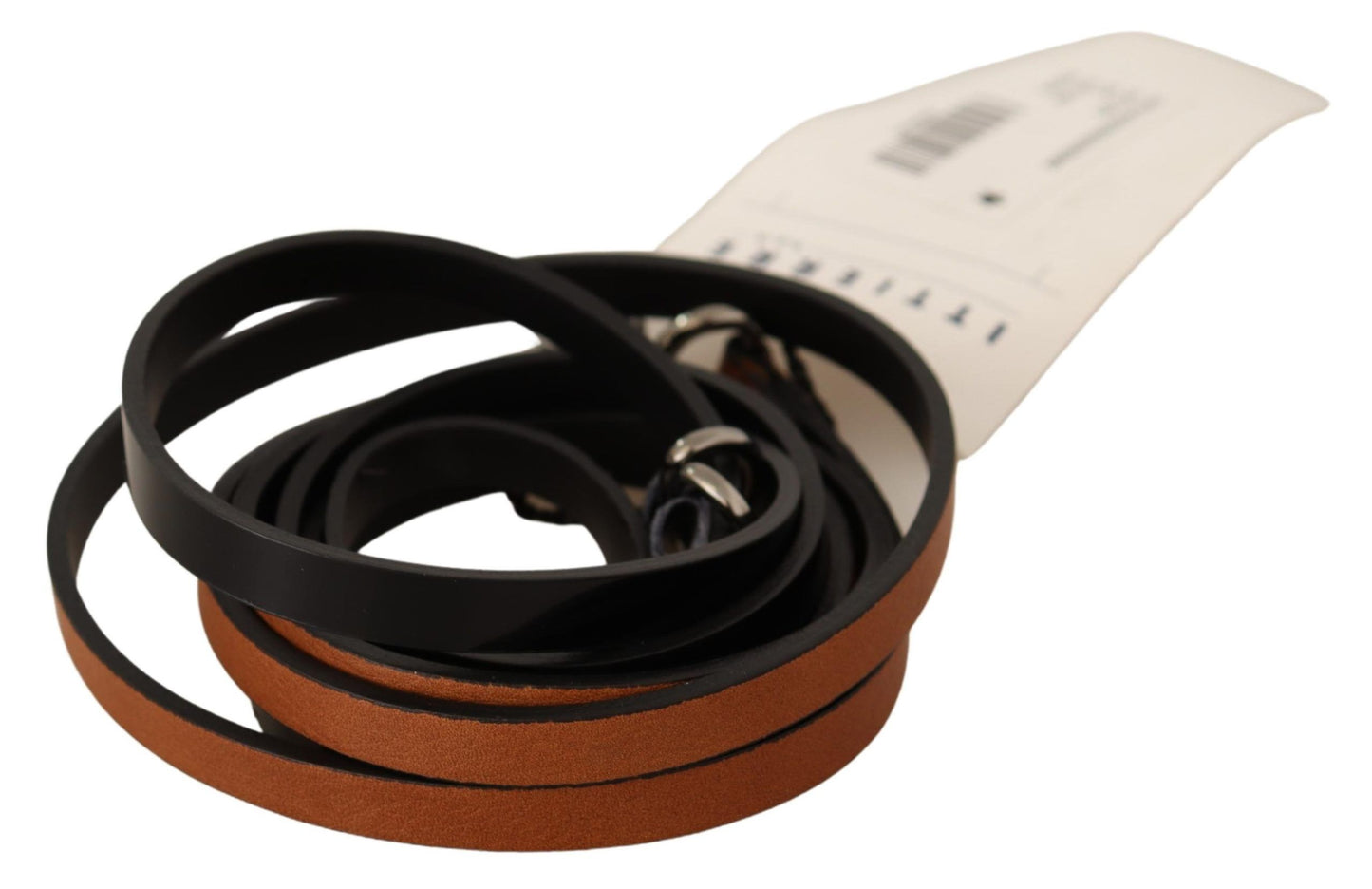 Costume National Brown Leather Silver Tone Buckle Belt $231.00 Costume National Luzworld