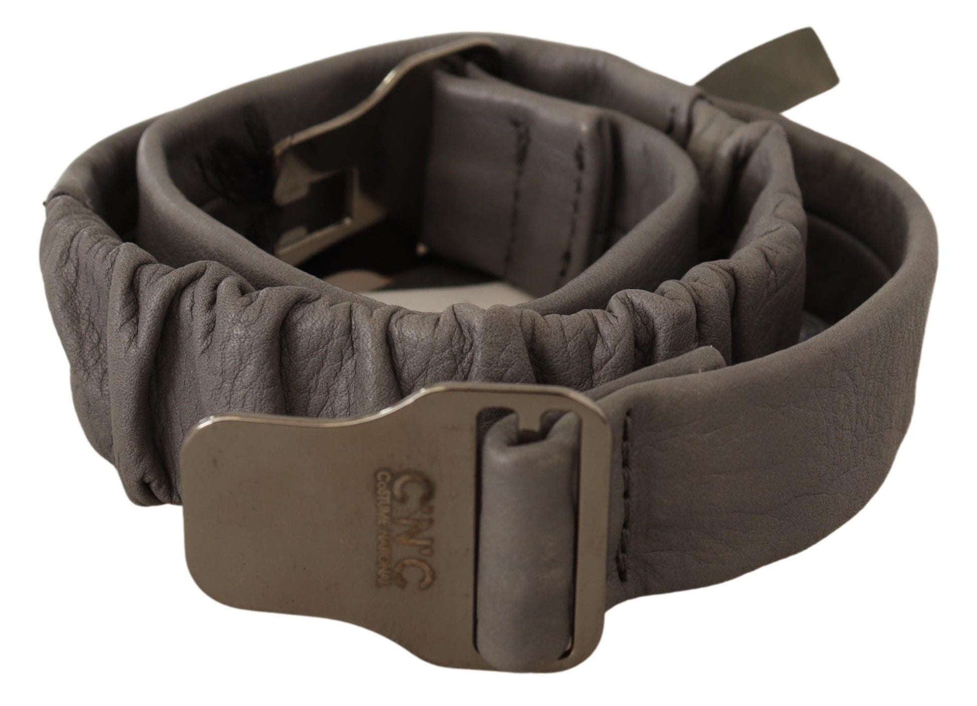 Costume National Gray Leather Silver Buckle Waist Belt $280.00 Costume National Luzworld