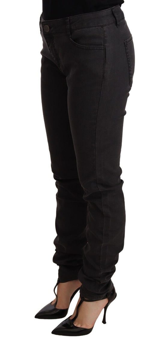 PINKO Black Cotton Stretch Skinny Mid Waist Women Denim Jeans $679.00 PINKO Luzworld