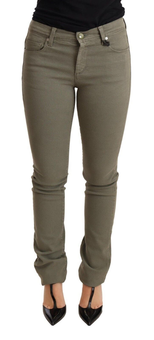 Ermanno Scervino Green Low Waist Skinny Slim Trouser Cotton Jeans $1066.00 Ermanno Scervino Luzworld