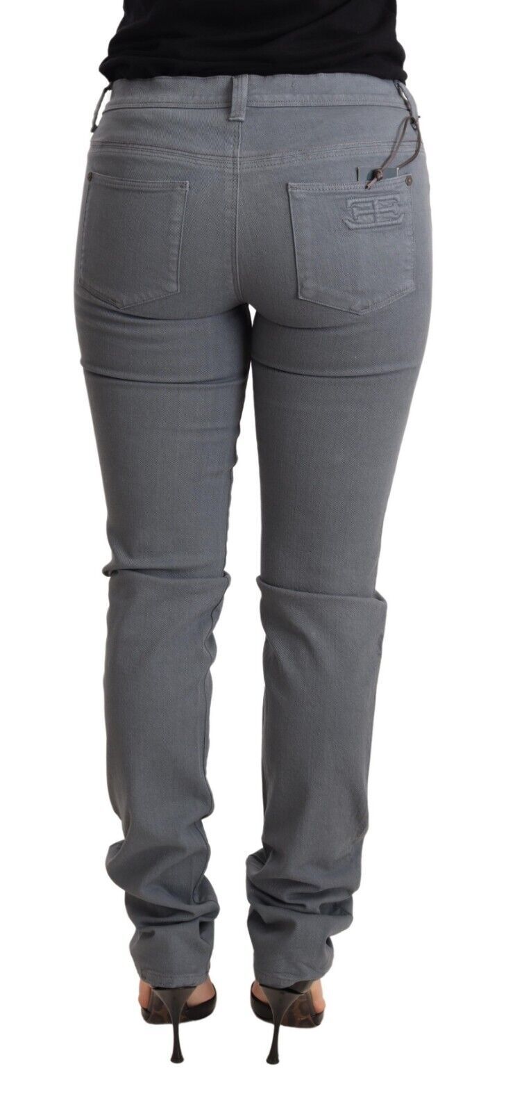 Ermanno Scervino Gray Low Waist Skinny Slim Trouser Cotton Jeans $1066.00 Ermanno Scervino Luzworld
