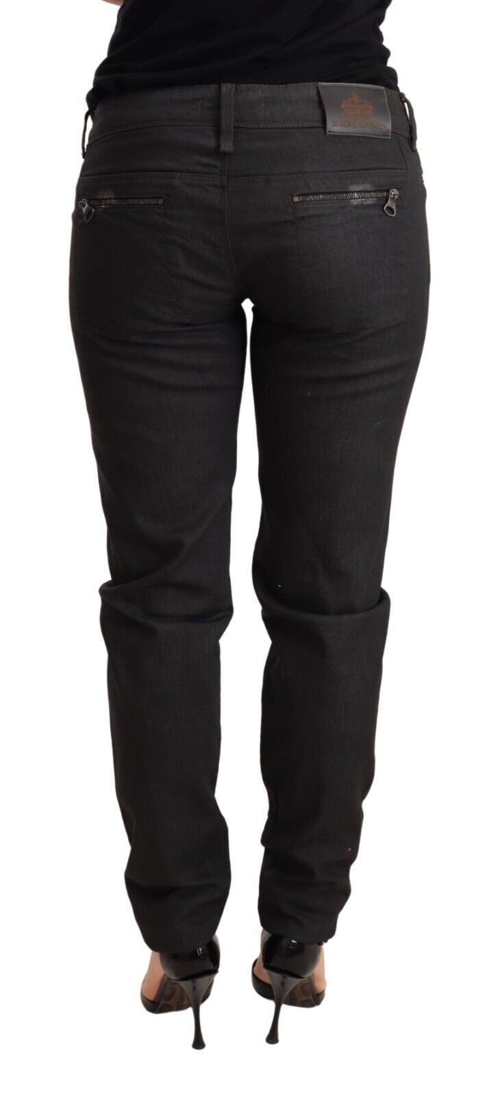 Ermanno Scervino Black Low Waist Skinny Slim Trouser Cotton Jeans $1066.00 Ermanno Scervino Luzworld