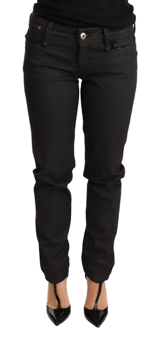 Ermanno Scervino Black Low Waist Skinny Slim Trouser Cotton Jeans $1066.00 Ermanno Scervino Luzworld