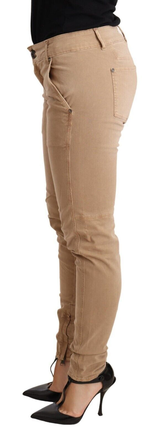 Ermanno Scervino Brown Low Waist Skinny Denim Trouser Cotton Jeans $1066.00 Ermanno Scervino Luzworld