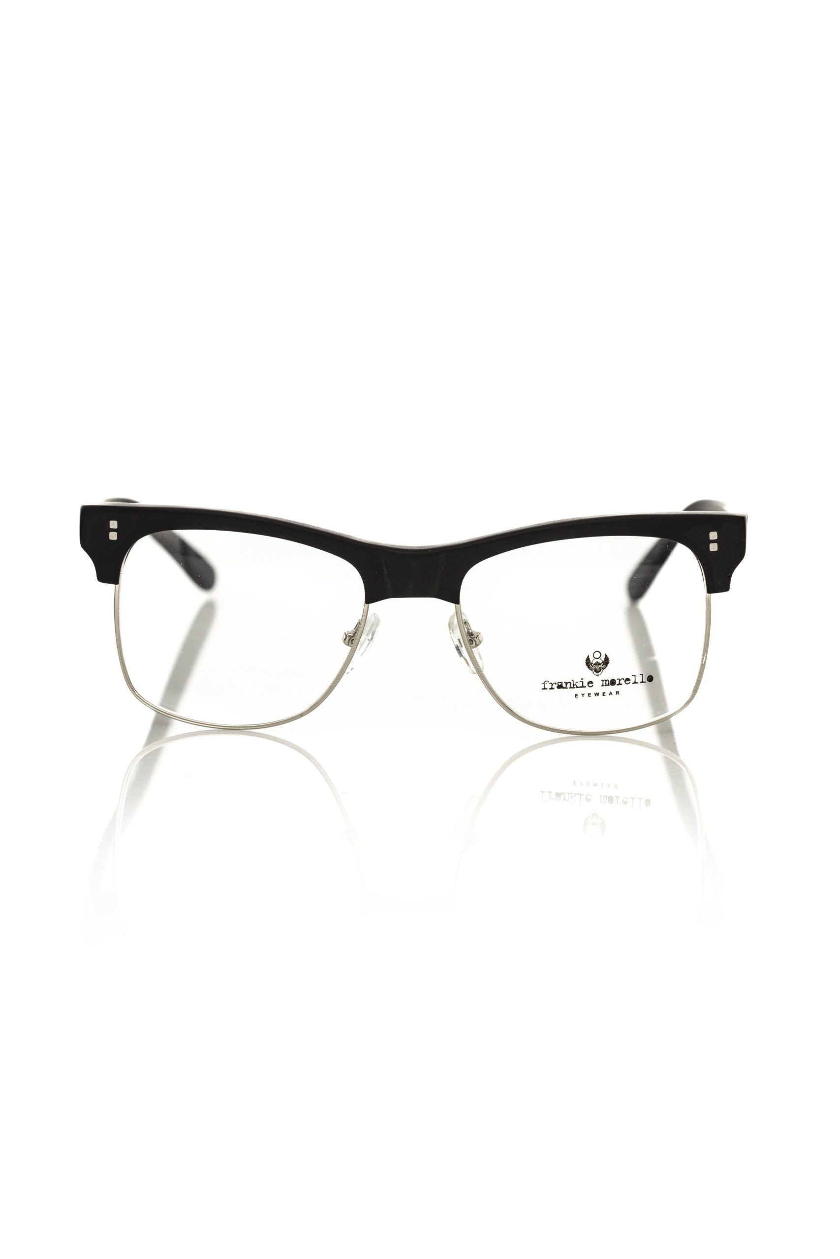 Frankie Morello Black Metallic Men's Eyeglass Frame $439.00 Frankie Morello Luzworld