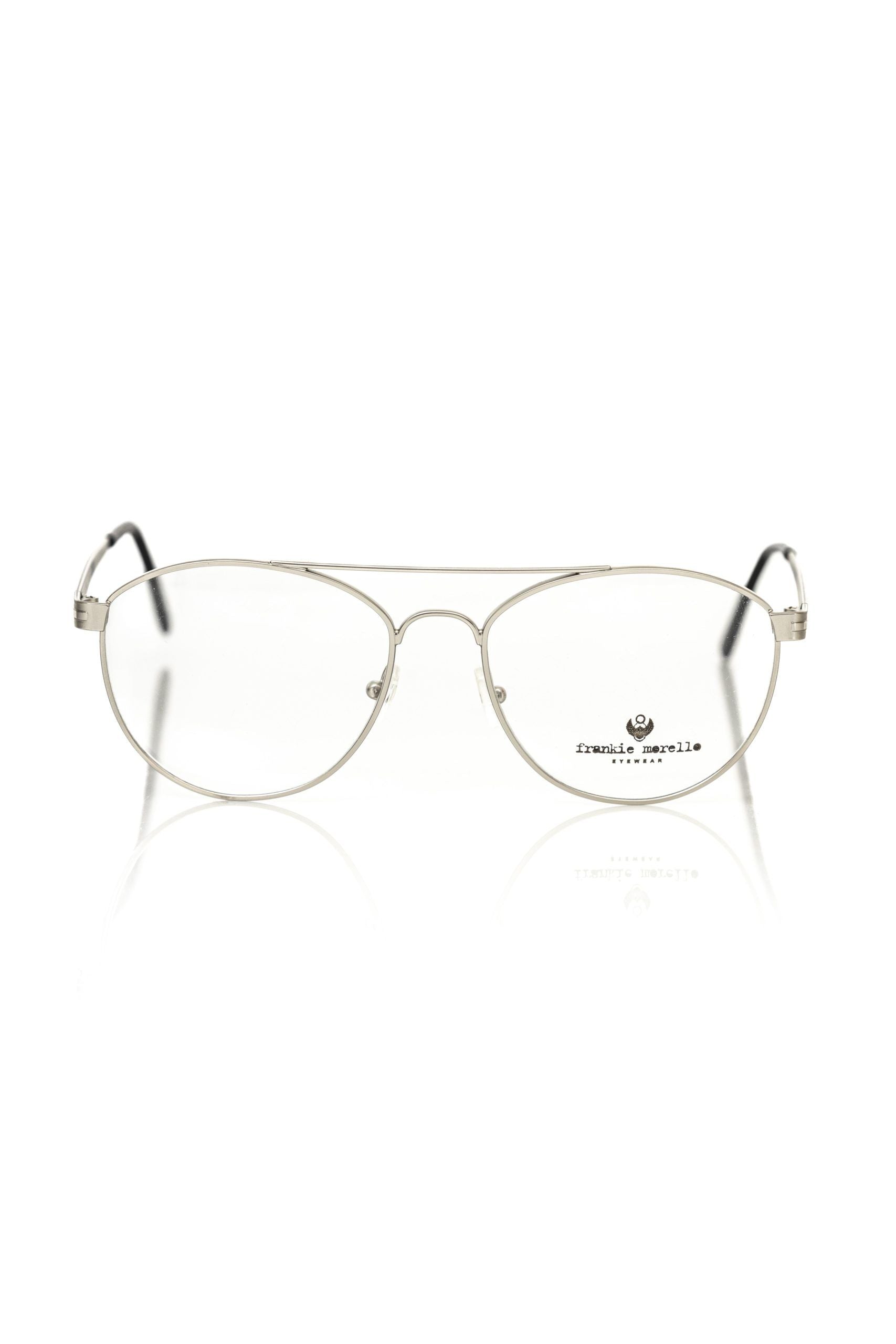 Frankie Morello Silver Metallic Mens Eyeglass Frame $206.00 Frankie Morello Luzworld