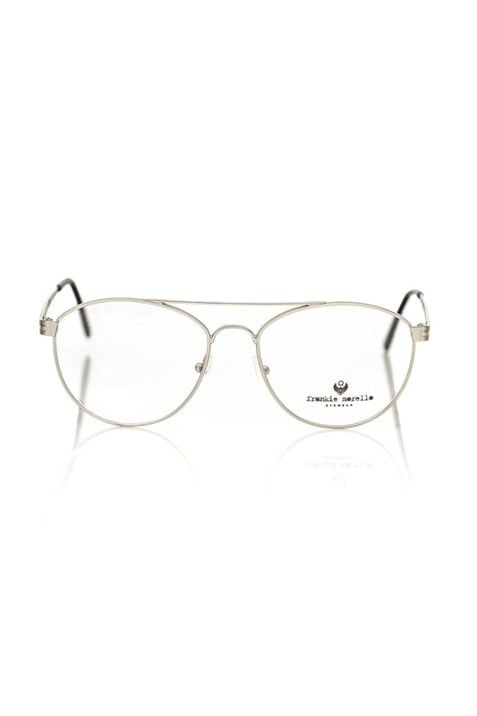 Frankie Morello Silver Metallic Mens Eyeglass Frame $206.00 Frankie Morello Luzworld