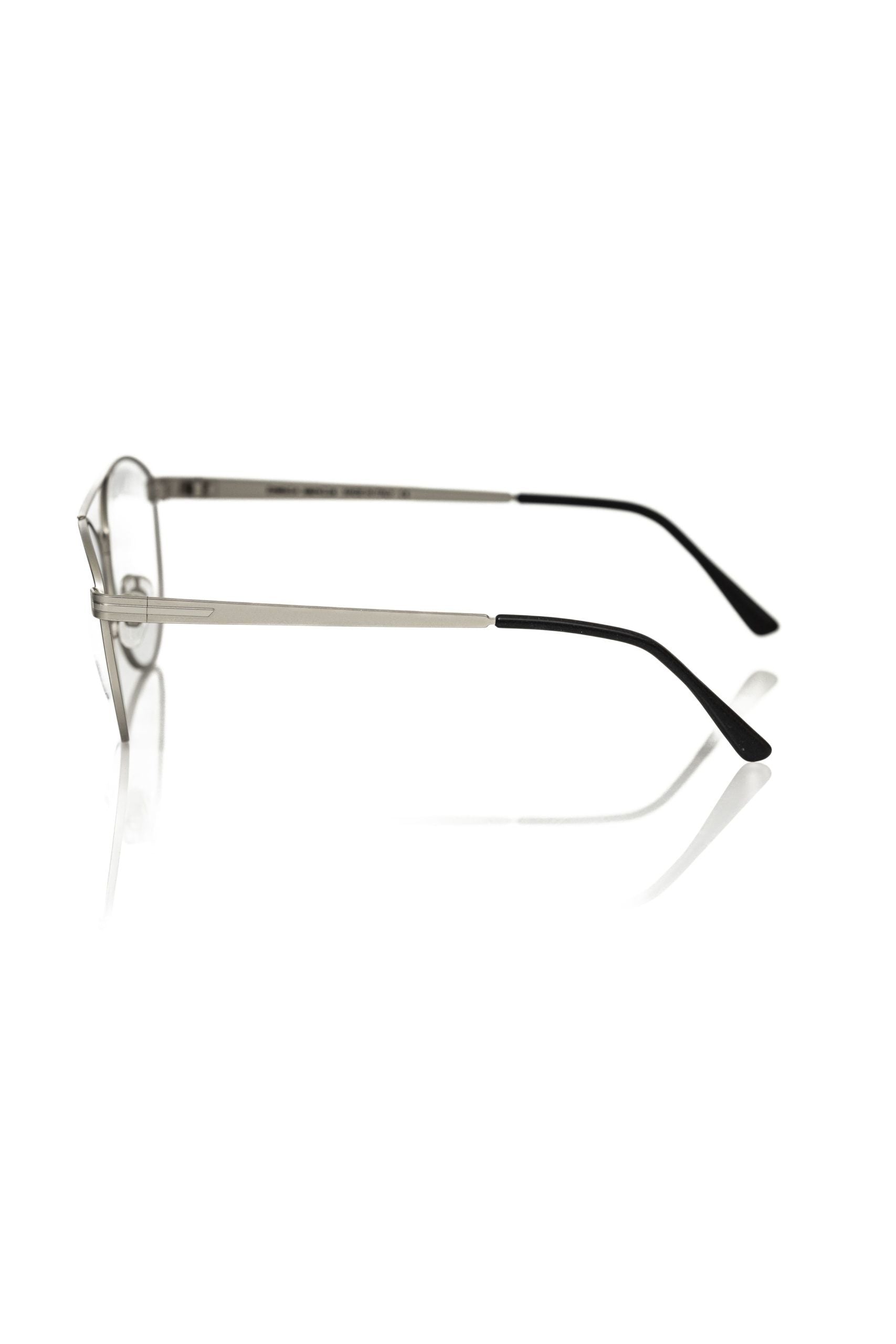 Frankie Morello Silver Metallic Mens Eyeglass Frame $206.00 Frankie Morello Luzworld