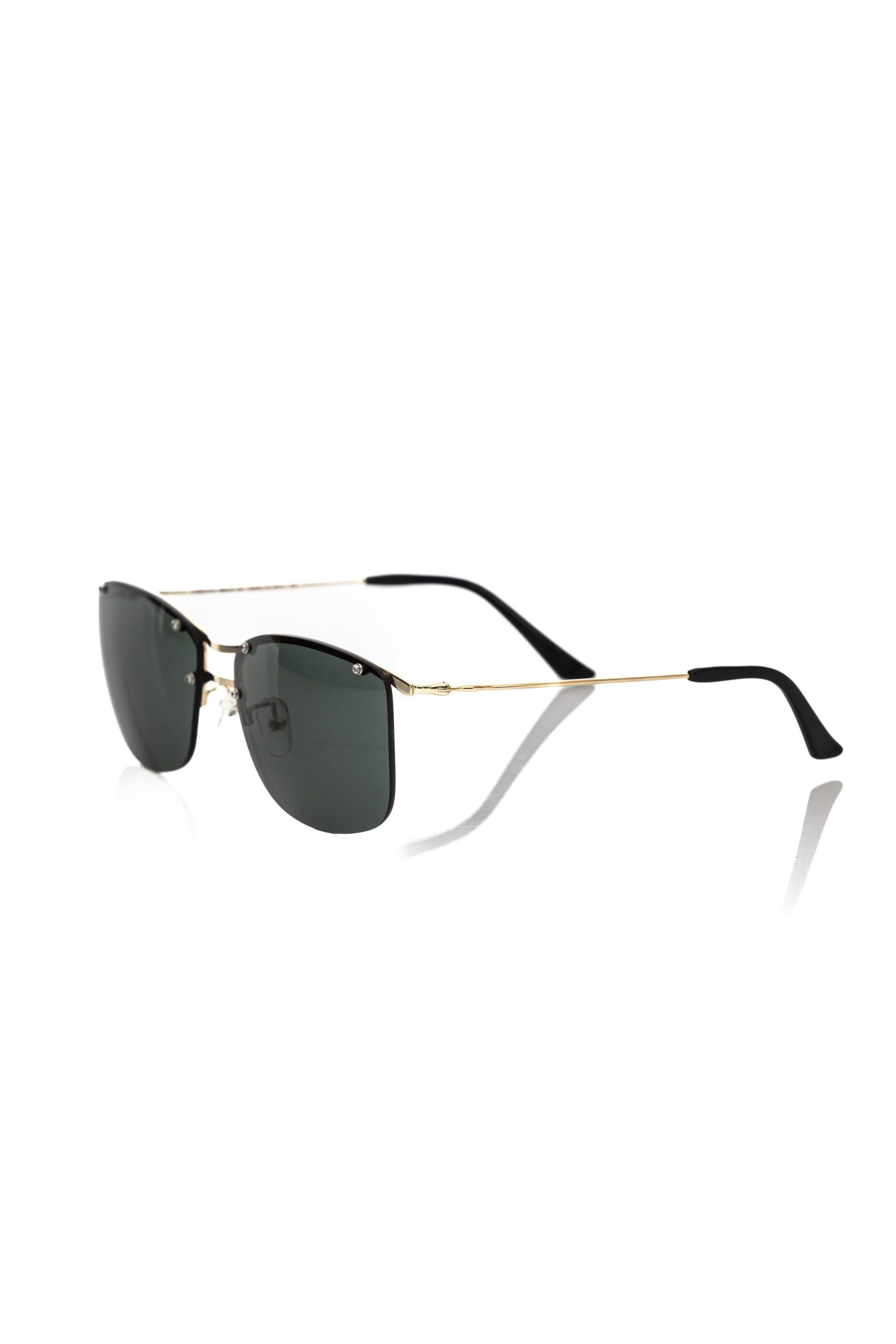 Frankie Morello Black Metallic Fibre Men Sunglasses $230.00 Frankie Morello Luzworld