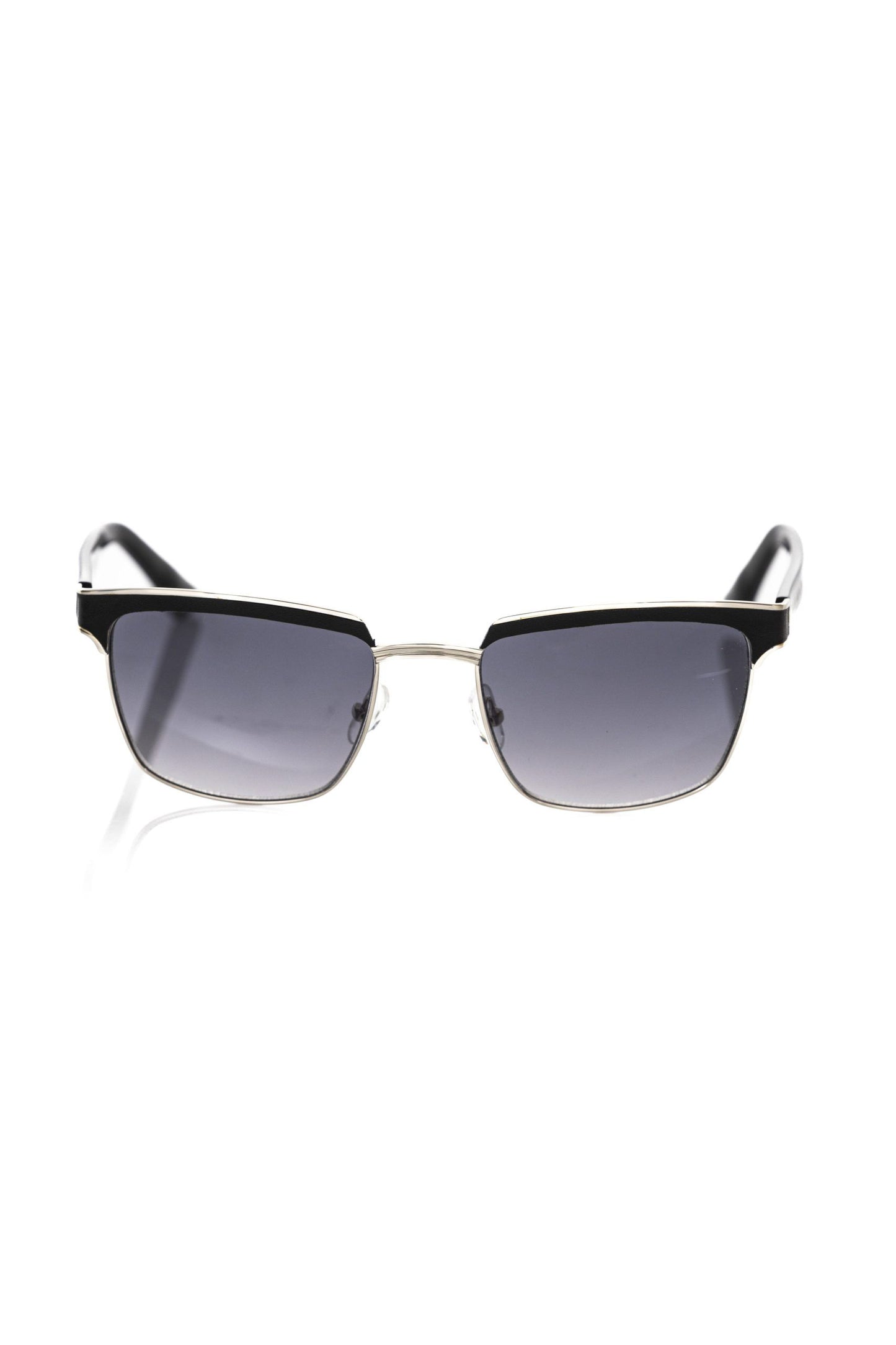 Frankie Morello Black Metallic Fibre Men Sunglass $228.00 Frankie Morello Luzworld