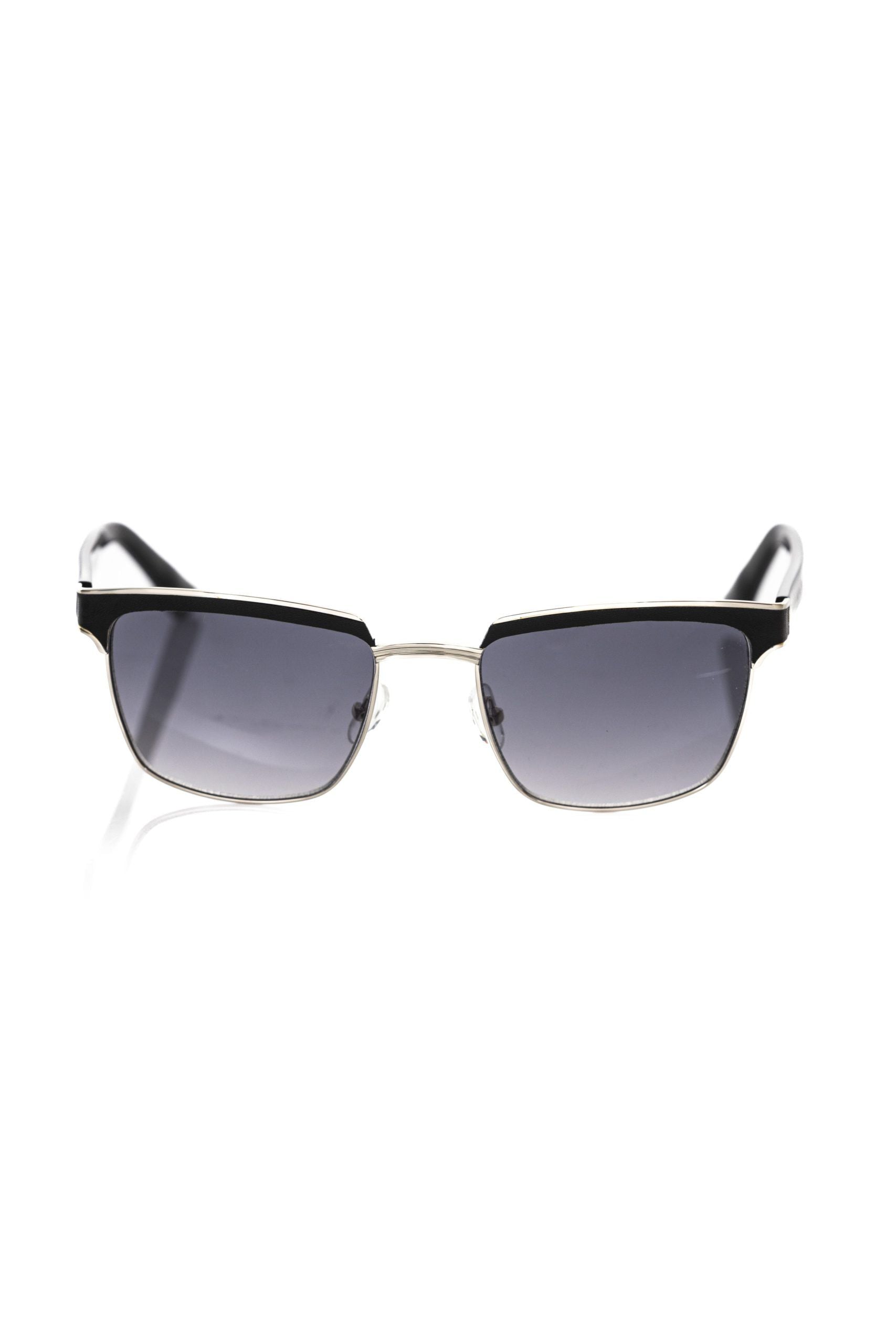 Frankie Morello Black Metallic Fibre Men Sunglass $228.00 Frankie Morello Luzworld