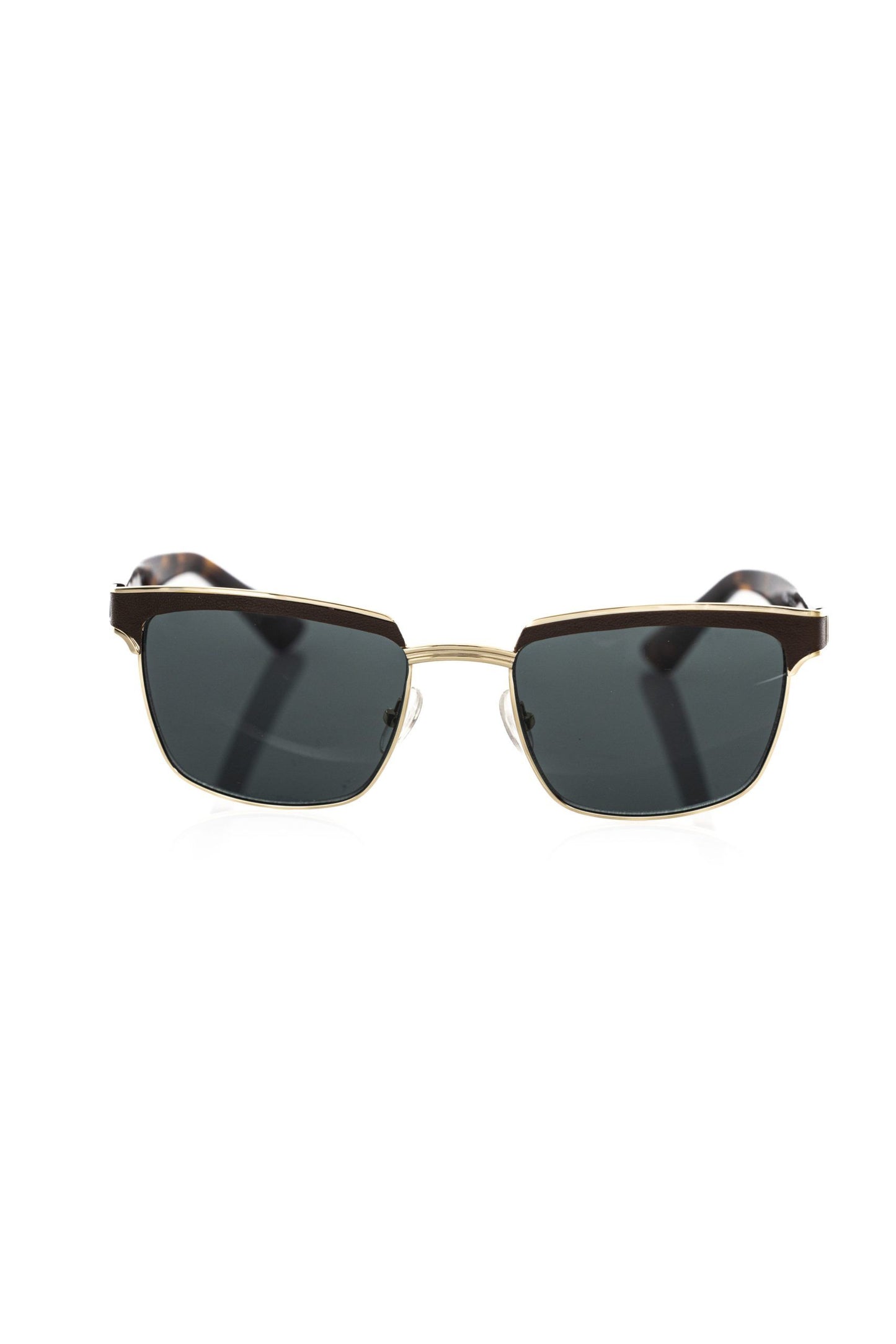 Frankie Morello Brown Metallic Fibre Men Sunglass $228.00 Frankie Morello Luzworld
