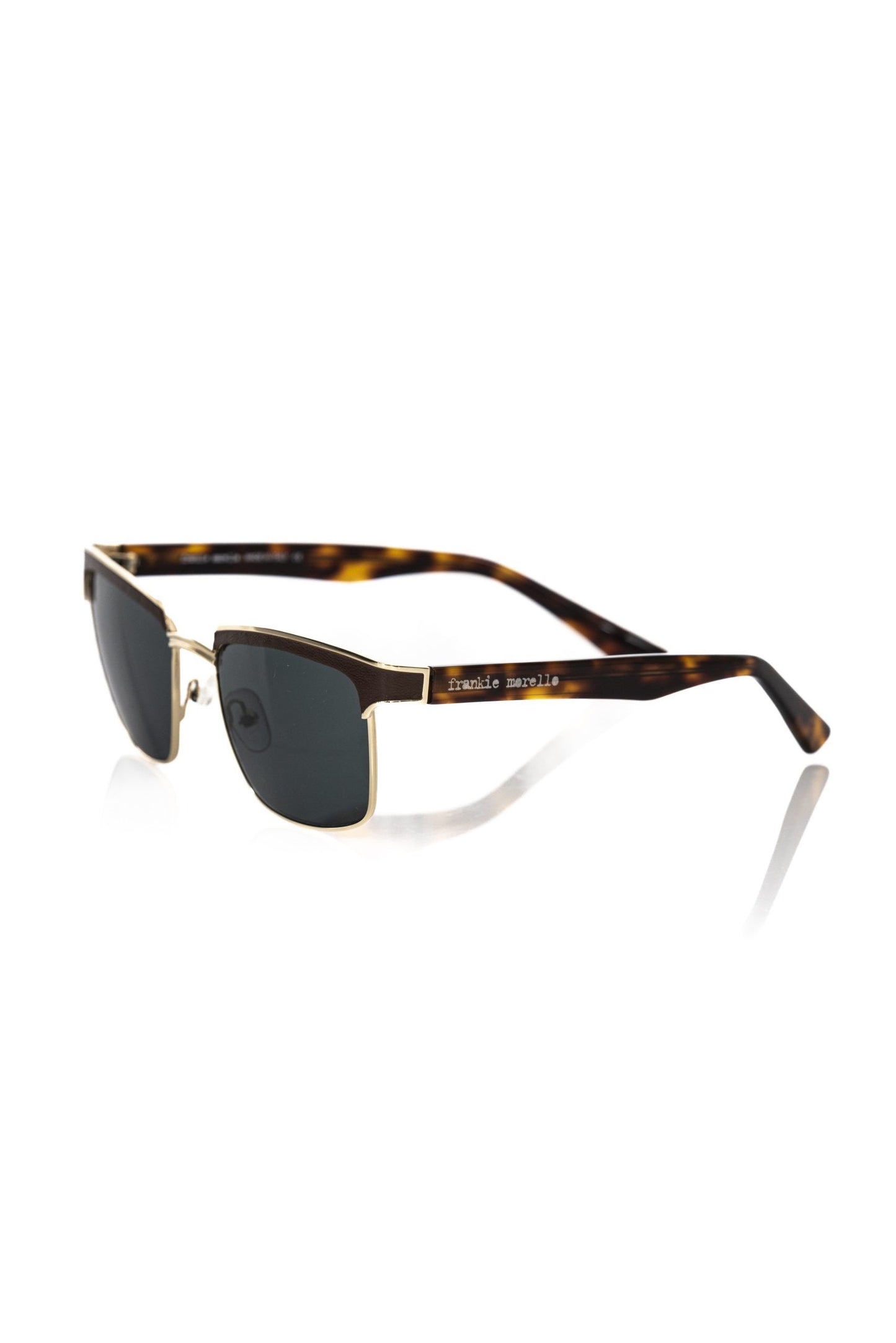 Frankie Morello Brown Metallic Fibre Men Sunglass $228.00 Frankie Morello Luzworld