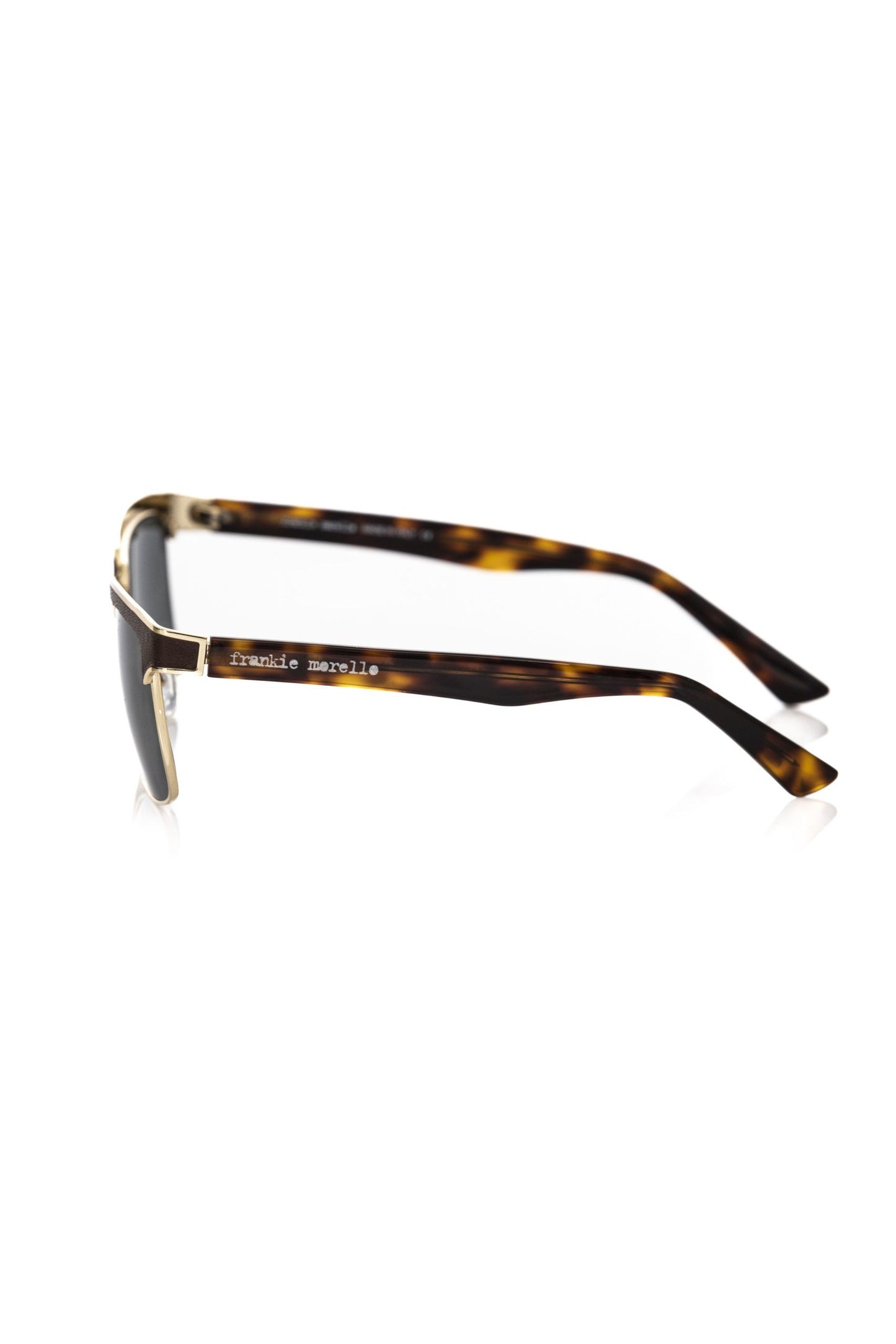 Frankie Morello Brown Metallic Fibre Men Sunglass $228.00 Frankie Morello Luzworld