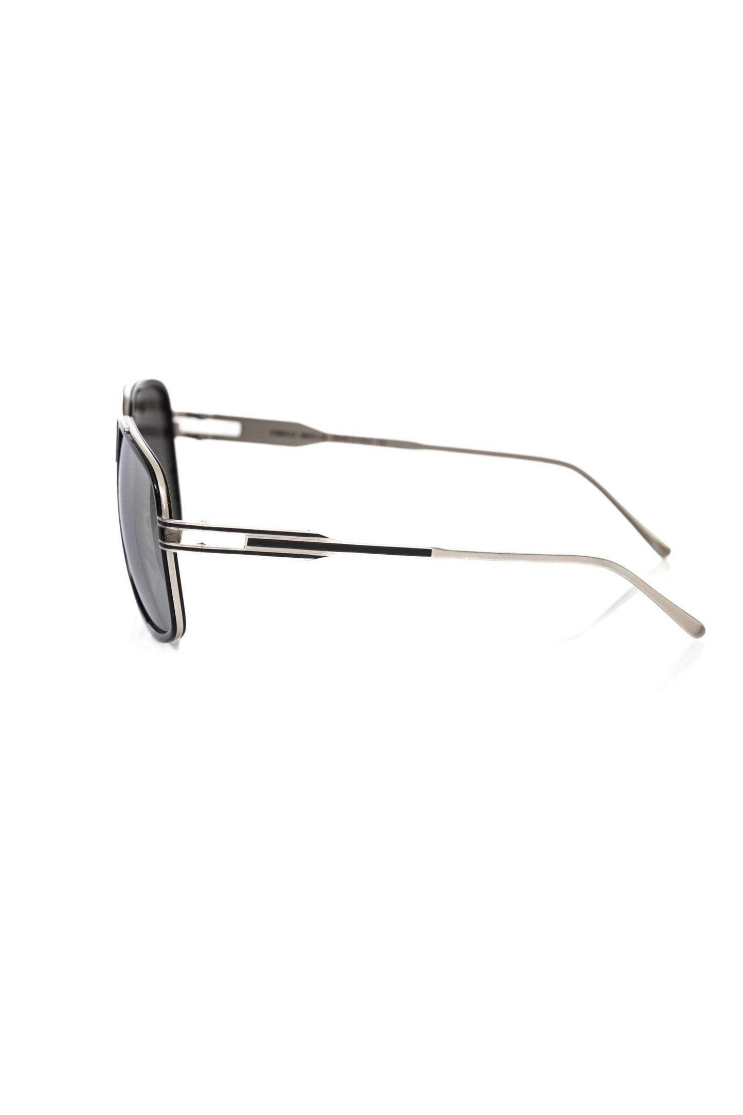 Frankie Morello Black Metallic Fibre Men Sunglass $439.00 Frankie Morello Luzworld