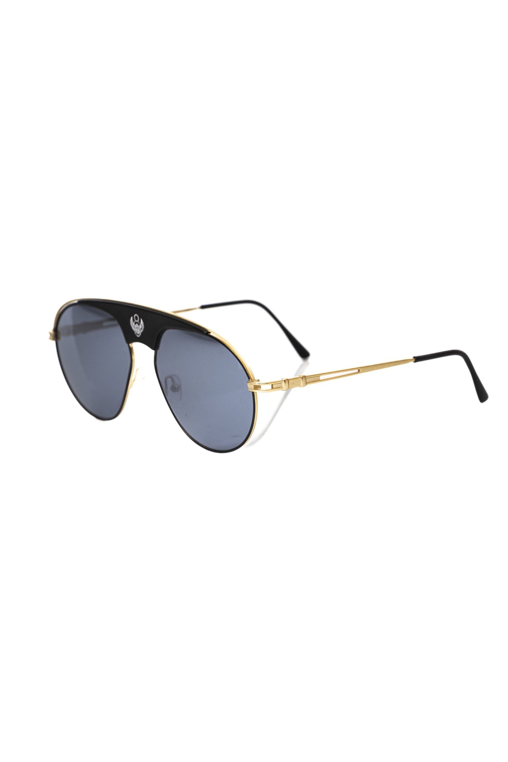 Frankie Morello Black Metallic Fiber Men Sunglasses $496.00 Frankie Morello Luzworld
